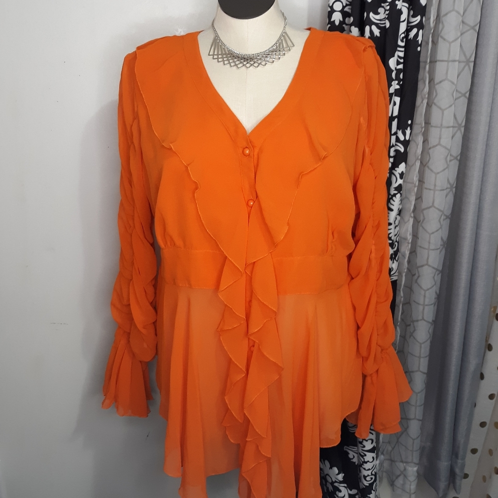 Orange blouse